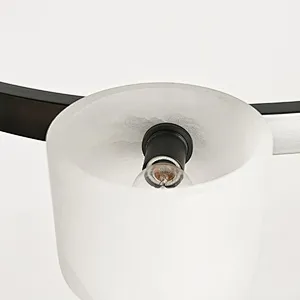 10-Holders Cloudy Alabaster Cylinders Chandelier